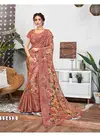 Pink Colour Norita Latest Sequinned Silk Georgette Thread and Zari Embroidery Work Saree 11413